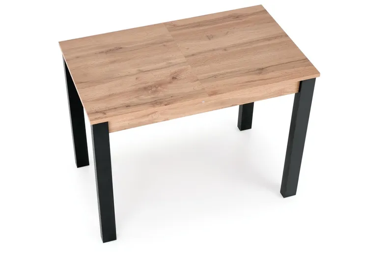Обідній стіл розкладний HALMAR GINO 100-135x60 см, стільниця - дуб вотан, ніжки - чорні фото №6
