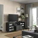 IKEA BESTÅ БЕСТО, тумба под ТВ, с ящиками, Sindvik / Lappviken / Stubbarp темно-серый, 180x42x74 см 495.060.98 фото thumb №3