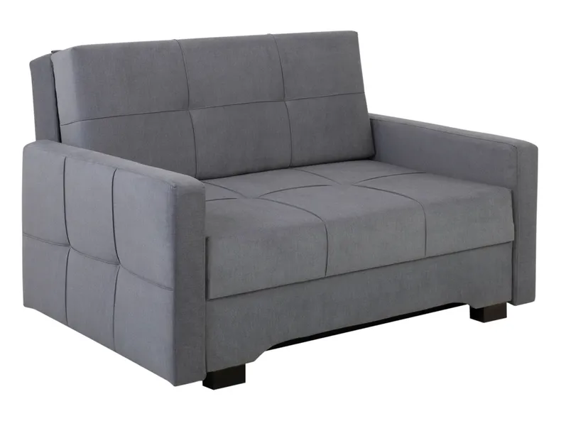 BRW Двомісний диван-ліжко BRW BADO з ящиком для зберігання, велюровий сірий SO-BADO-2FBK-G2_BBA408 фото №2