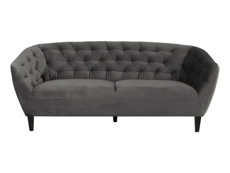 BRW Трехместный диван Ria 3 из стеганого велюра темно-серого цвета SO-RIA-3S--VIC_28 фото №2