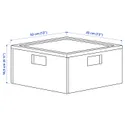 IKEA PANSARTAX ПАНСАРТАКС, коробка для зберігання з кришкою, прозорий сіро-блакитний, 33x33x16.5 см 005.254.04 фото thumb №14