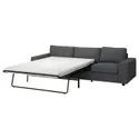 IKEA VIMLE ВІМЛЕ, 3-місний диван-ліжко, з широкими підлокітниками / ХАЛЛАРП сірий 195.370.96 фото thumb №1