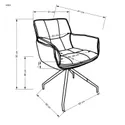 Кухонний стілець HALMAR K523 сірий/чорний фото thumb №22