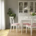 IKEA JUSTINA ЮСТІНА, подушка для стільця, рожевий/білий, 42/35x40x4 см 205.716.40 фото thumb №3