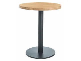 Кухонний стіл SIGNAL PURO II, ламінований дуб / чорний, 70x70 фото