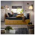 IKEA HEMNES ХЕМНЭС, каркас кровати-кушетки с 3 ящиками, желтый, 80x200 см 405.838.40 фото thumb №9