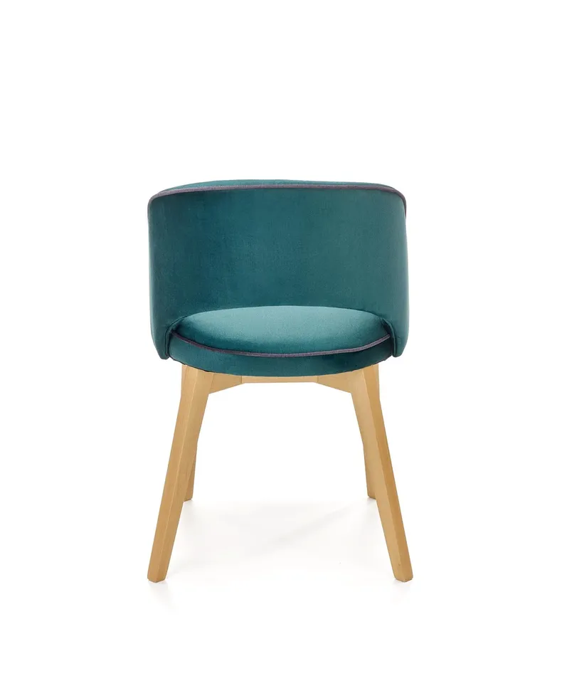 Кухонный стул бархатный HALMAR MARINO Velvet, темно-зеленый MONOLITH 37 / дуб медовый фото №2