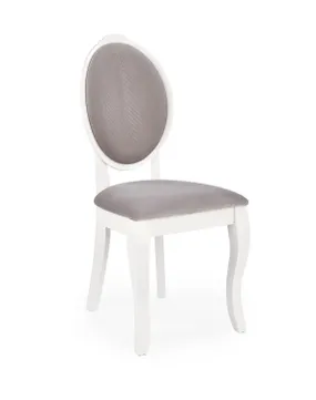 Кухонний стілець HALMAR VELO білий/сірий (1шт=2шт) фото