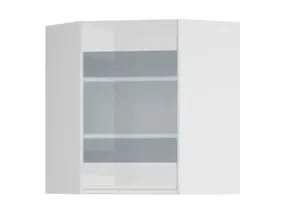 BRW Кутова кухонна шафа 60 см одинарна з вітриною права глянцева біла, альпійський білий/глянцевий білий FH_GNWU_60/72_PV-BAL/BIP фото