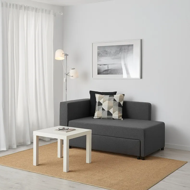 IKEA BYGGET БЮГГЕТ, козетка/диван-кровать, Книса/темно-серый с мусорным ведром 605.030.84 фото №2