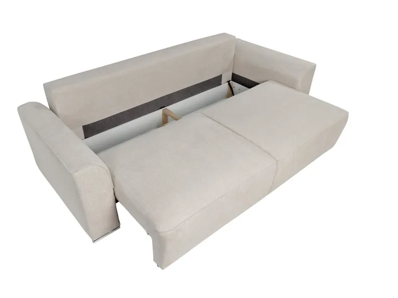 BRW Трехместный диван-кровать Lora с ящиком для хранения бежевый SO3-LORA-LX_3DL-GA_BBDDED фото №5