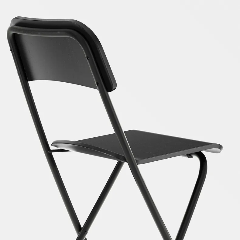 IKEA FRANKLIN ФРАНКЛІН, барний стілець зі спинкою, складан, чорний / чорний, 63 см 504.064.65 фото №4
