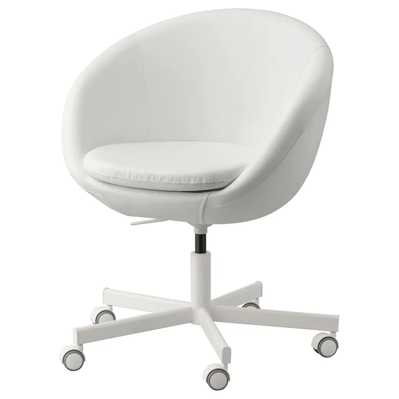 IKEA SKRUVSTA СКРУВСТА, обертовий стілець, ІСАНЕ білий 504.029.95 фото №1