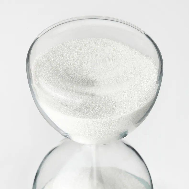 IKEA EFTERTÄNKA ЭФТЕТЭНКА, декоративные песочные часы, Прозрачное стекло / белый, 10 см 805.628.31 фото №3