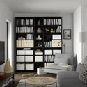 IKEA BILLY БІЛЛІ, комбінація книжк шаф з дод модул, чорний під дуб, 200x28x237 см 594.835.34 фото thumb №2