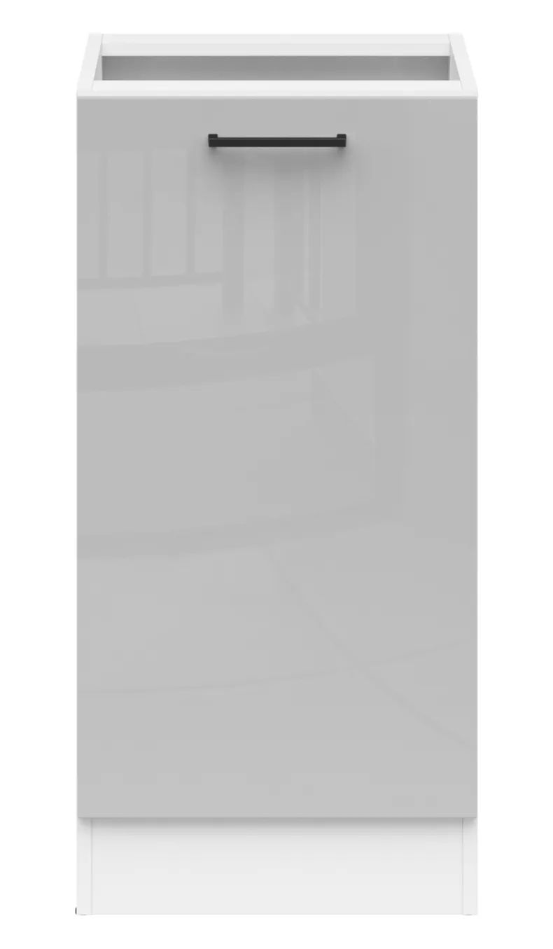BRW Базовый шкаф для кухни Junona Line 40 см левый светло-серый глянец, светло-серый глянец D1D/40/82_L_BBL-BI/JSZP фото №1