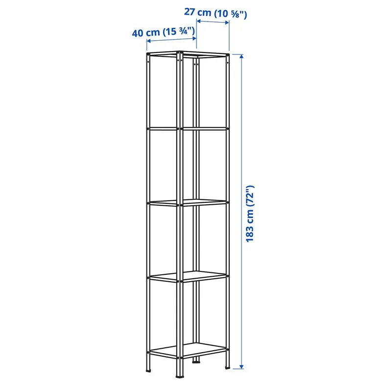 IKEA HYLLIS ХІЛЛІС, стелаж, для приміщення/вулиці, 40x27x183 см 204.885.04 фото №8