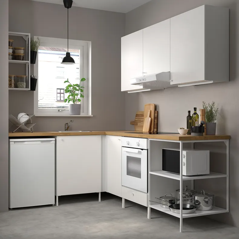 IKEA ENHET ЭНХЕТ, угловая кухня, белый 393.379.92 фото №2