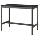 IKEA IDÅSEN ІДОСЕН, стіл, чорний / темно-сірий, 140x70x105 см 893.958.85 фото thumb №1