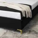 Кровать двуспальная бархатная MEBEL ELITE MARCELO Velvet, 160x200 см, черный фото thumb №6