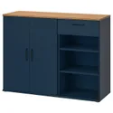 IKEA SKRUVBY СКРУВБЮ, сервант, чорно-синій, 120x38x90 см 705.687.20 фото thumb №1