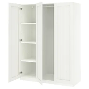 IKEA PAX ПАКС / GULLABERG ГУЛЛАБЕРГ, гардероб, комбинация, белый/белый, 150x60x201 см 595.615.36 фото