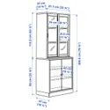 IKEA TONSTAD ТОНСТАД, комбинация с раздвижными дверьми, дуб окл / прозрачное стекло, 82x47x201 см 395.150.55 фото thumb №3