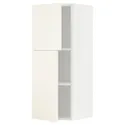 IKEA METOD МЕТОД, навісна шафа з полицями / 2 дверцят, білий / ВАЛЛЬСТЕНА білий, 40x100 см 895.072.65 фото thumb №1