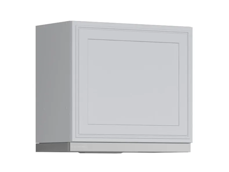 BRW Верхний шкаф для кухни Verdi 60 см с вытяжкой светло-серый матовый, греноловый серый/светло-серый матовый FL_GOO_60/50_O_FL_BRW-SZG/JSZM/IX фото №2