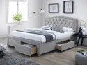 Ліжко двоспальне SIGNAL ELECTRA, 180x200 см, тканина - світло-сірий фото thumb №1