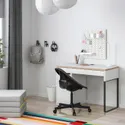 IKEA MICKE МІККЕ, письмовий стіл, білий / антрацит, 105x50 см 104.898.39 фото thumb №2