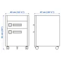 IKEA IDÅSEN ИДОСЕН, тумба с ящиками на колесах, золотисто-коричневый, 42x61 см 503.979.13 фото thumb №9