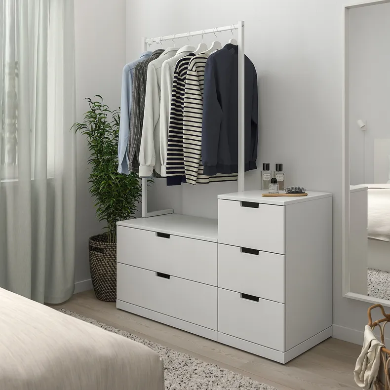 IKEA NORDLI НОРДЛИ, комод с 5 ящиками, белый, 120x169 см 092.952.86 фото №2