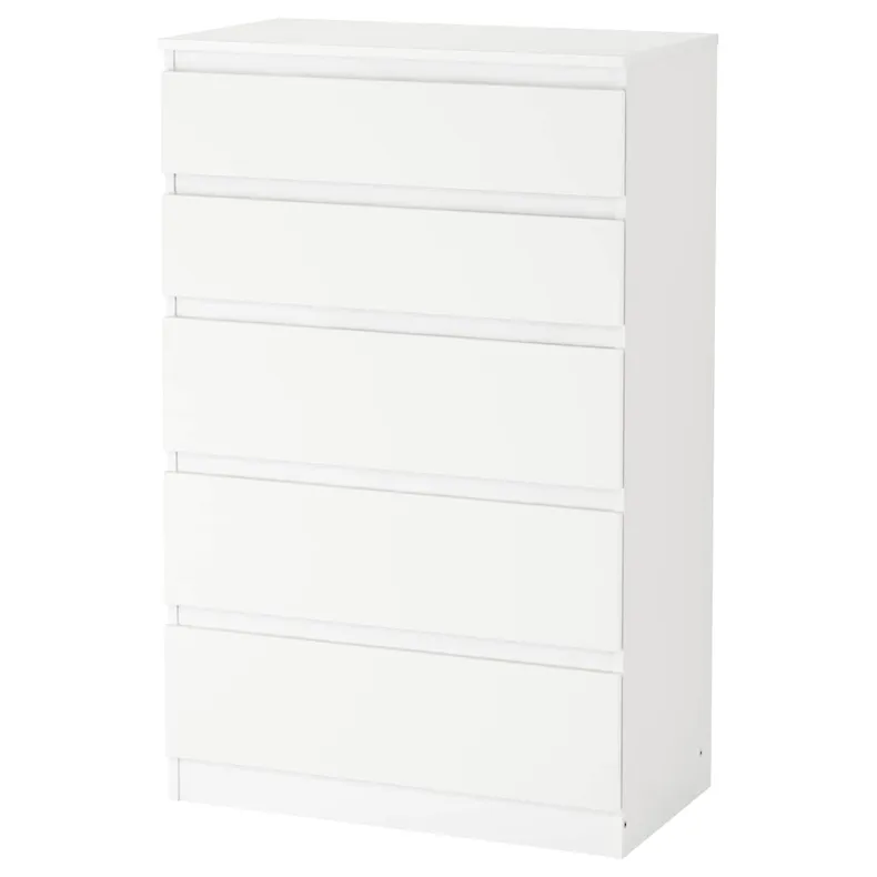 IKEA KULLEN КУЛЛЕН, комод с 5 ящиками, белый, 70x112 см 203.936.62 фото №1