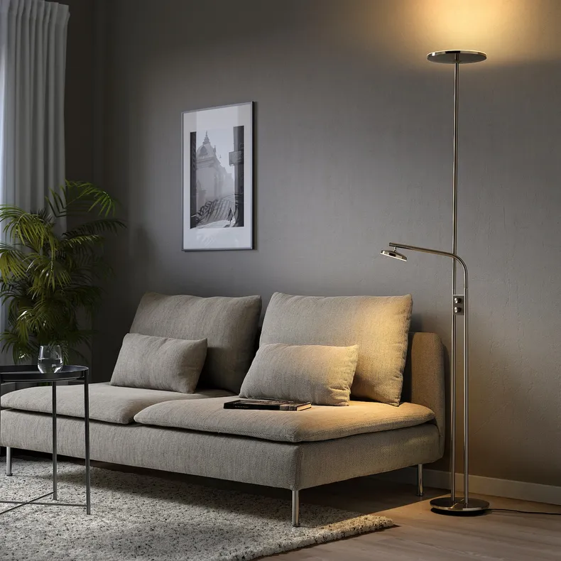 IKEA ISJAKT ИСЭКТ, светодиодный торшер / лампа д / чтения, можно тонировать / затемнять, 180 см 404.597.08 фото №2