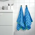 IKEA SLÅNHÖSTMAL СЛОНХЕСТМАЛЬ, рушник для рук, яскраво-синій / світло-блакитний в смужку, 50x100 см 605.760.42 фото thumb №3