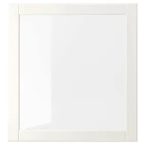 IKEA OSTVIK ОСТВІК, скляні дверцята, біле / прозоре скло, 60x64 см 804.696.54 фото