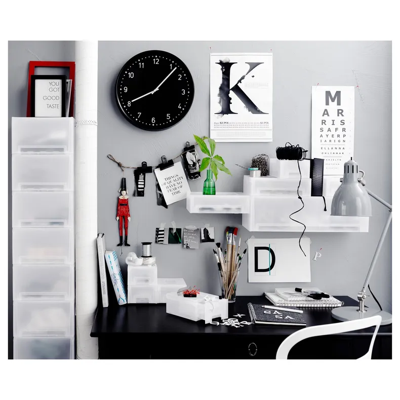 IKEA BONDIS БОНДІС, настінний годинник, низьковольтний / чорний, 38 см 105.430.92 фото №5