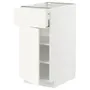 IKEA METOD МЕТОД / MAXIMERA МАКСІМЕРА, підлогова шафа з шухлядами та дверц, білий / ВАЛЛЬСТЕНА білий, 40x60 см 295.072.06 фото