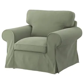 IKEA EKTORP ЕКТОРП, крісло, ХАКЕБУ сіро-зелений 095.521.10 фото