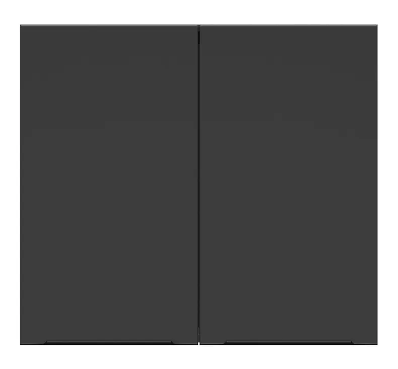 BRW Кухонна шафа Sole L6 80 см дводверна з висувним ящиком чорний матовий, чорний/чорний матовий FM_GC_80/72_L/P-CA/CAM фото №1