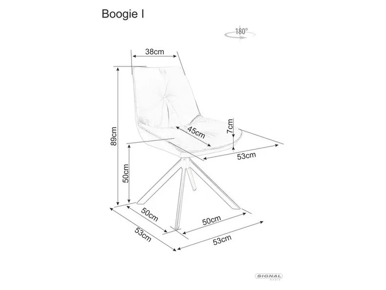 Кресло SIGNAL BOOGIE I Velvet, Bluvel 14 - серый фото №2