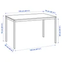 IKEA MELLTORP МЕЛЬТОРП / GENESÖN ГЕНЕСЕН, стіл+4 стільці, білий білий / синій металік, 125 см 795.363.48 фото thumb №3