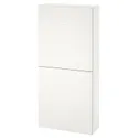 IKEA BESTÅ БЕСТО, навесной шкаф с 2 дверями, белый / Лаксвикен белый, 60x22x128 см 294.219.72 фото thumb №1