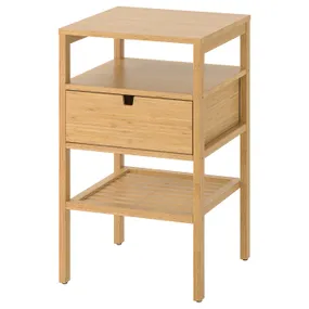 IKEA NORDKISA НОРДКІСА, приліжковий столик, бамбук, 40x40 см 604.476.77 фото