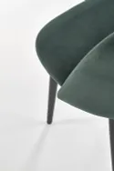 Кухонний стілець HALMAR K384 темно-зелений/чорний (1шт=4шт) фото thumb №5