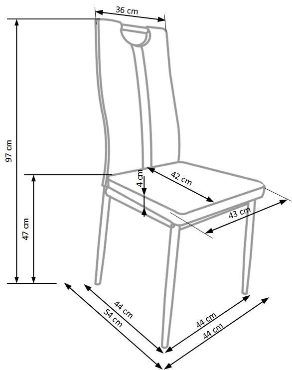 Кухонний стілець HALMAR K202 кремовий (1шт=4шт) фото №3