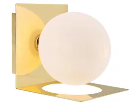 BRW Настінний світильник для ванної Zenith із метало-скляного бра золотисто-білого кольору 076158 фото