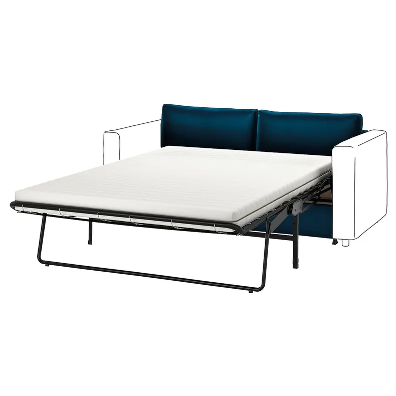 IKEA VIMLE ВИМЛЕ, секция 2-местного дивана-кровати, Джупарп темно-зелено-голубой 595.372.59 фото №1