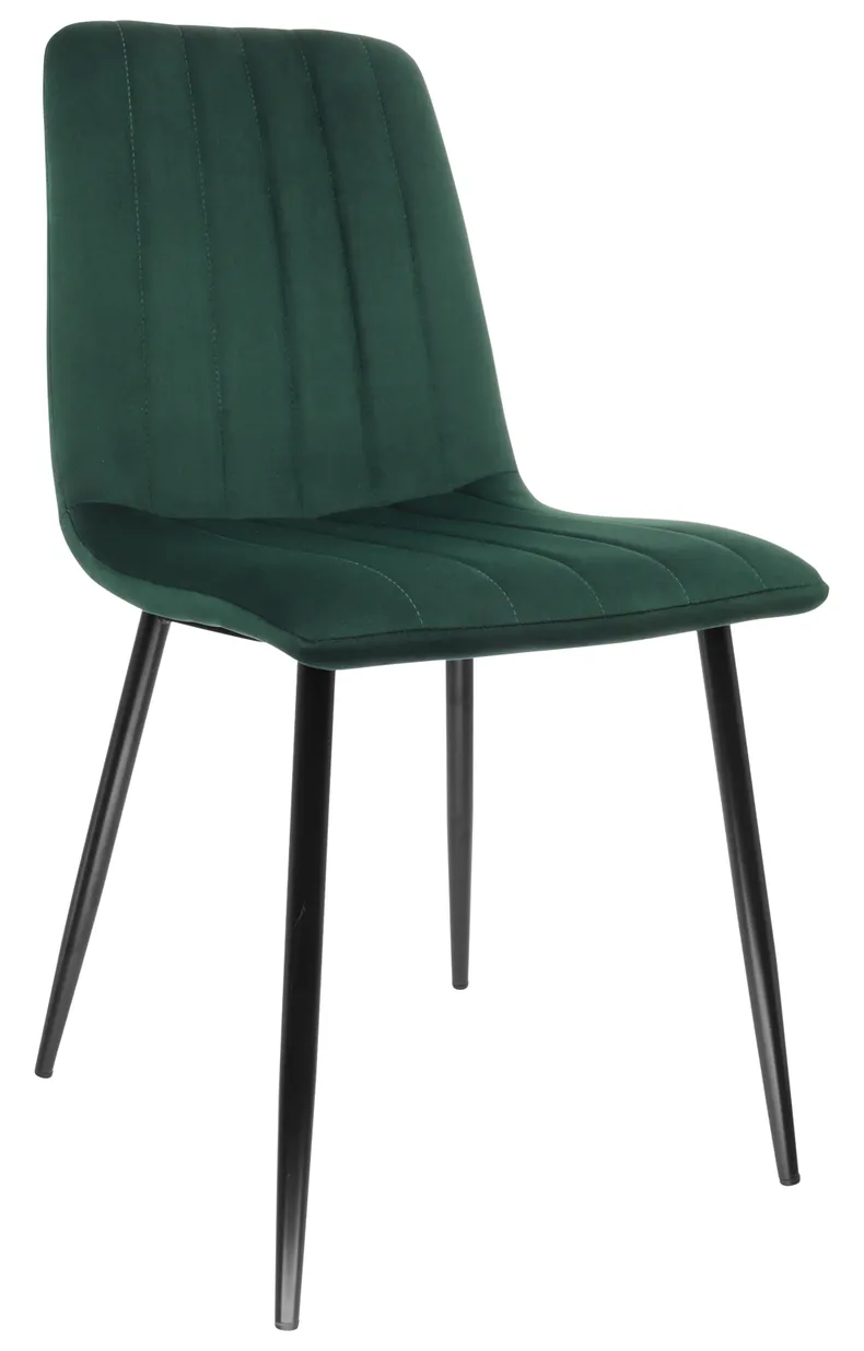 BRW Стул мягкий бархатный BRW ELMO Velvet, зеленый DUBLIN_DARK_GREEN_19 фото №1